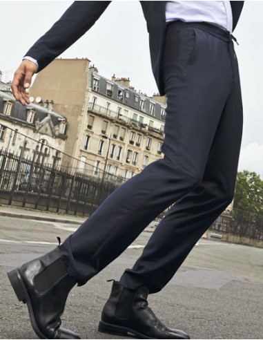 NEO-03778-Mens Elasticated Waist Suit Trousers Germain